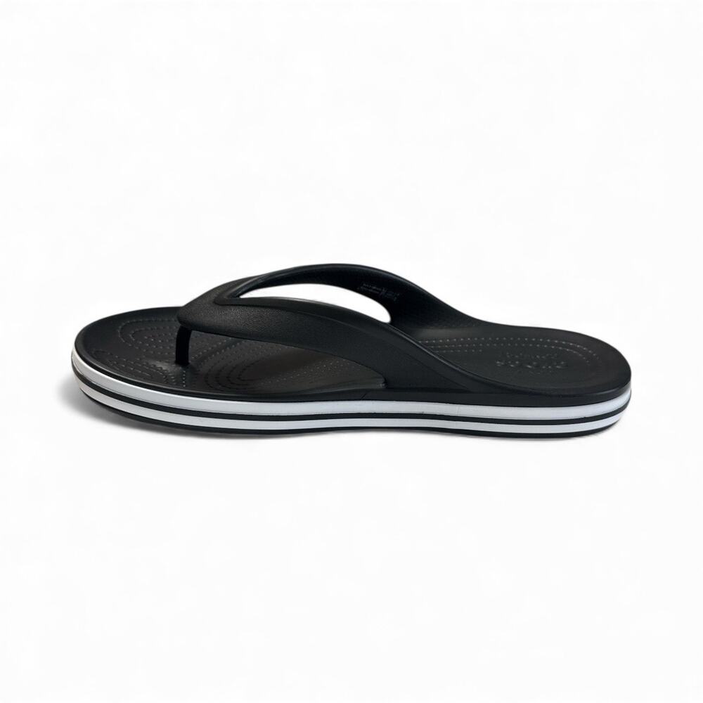 Crocs Flip Flops Men Sandals Black-White Water Friendly Lightweight SZ/ M-8 W-10 - Picture 3 of 10